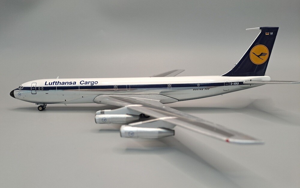 JFox JF-707-3-006P Lufthansa Cargo Boeing 707-300C D-ABUI Diecast 1/200 Model
