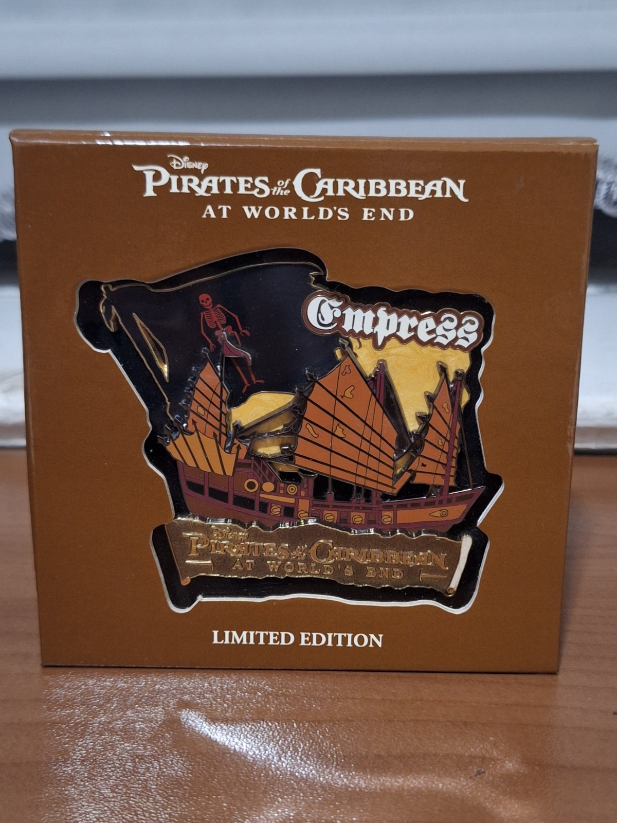 Disney Pirates of The Caribbean At World\'s End Empress Ship Jumbo Pin LE 750