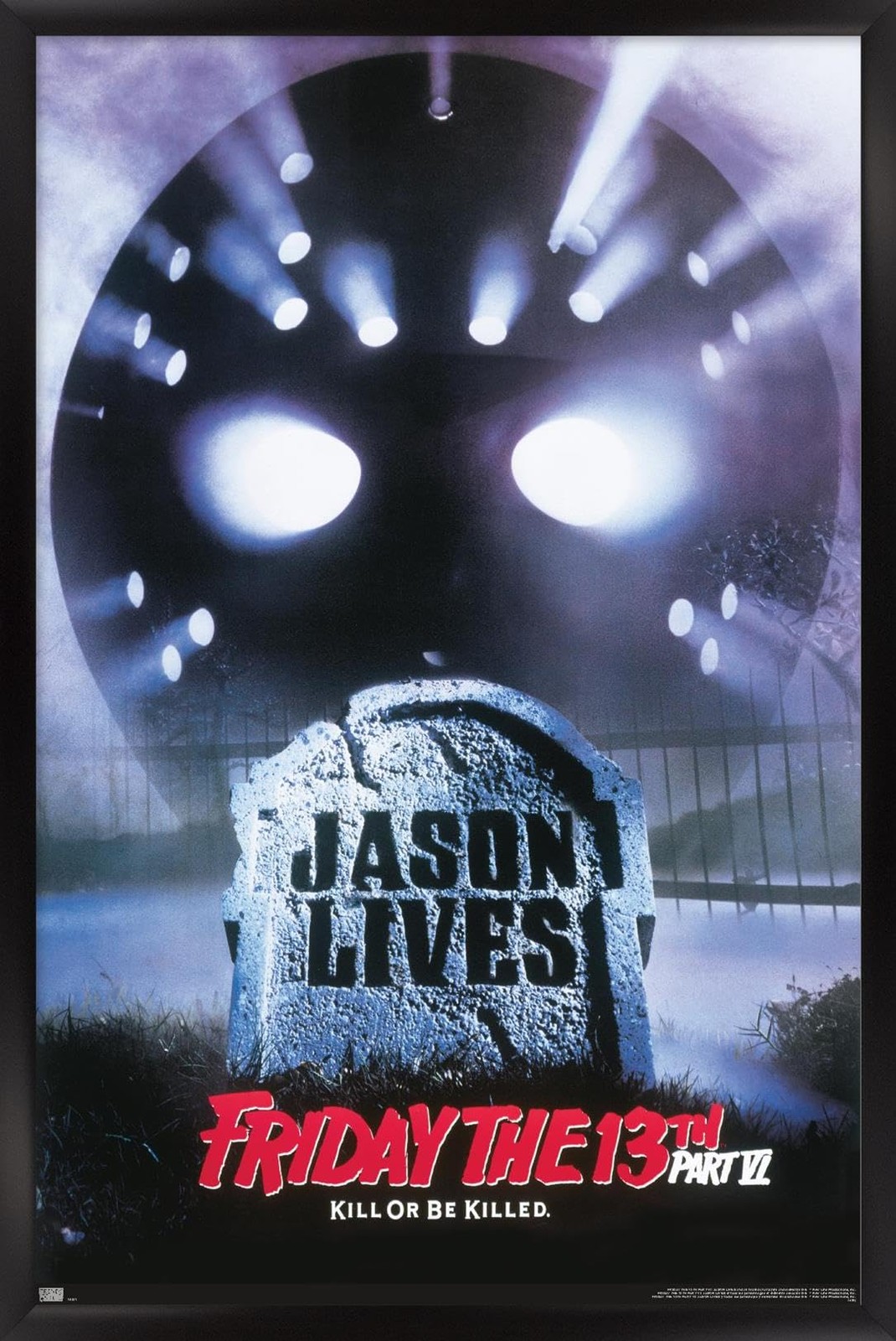 Trends Intl Friday The 13th Part VI Jason Lives Poster 22.375x34 Black Frame