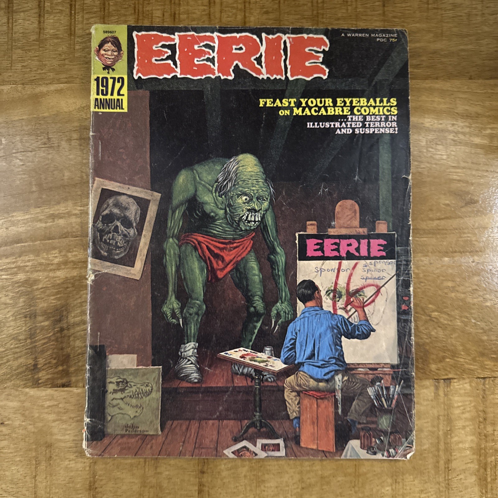 Eerie 1972 Annual Yearbook Warren Horror Magazine John Pederson Cover
