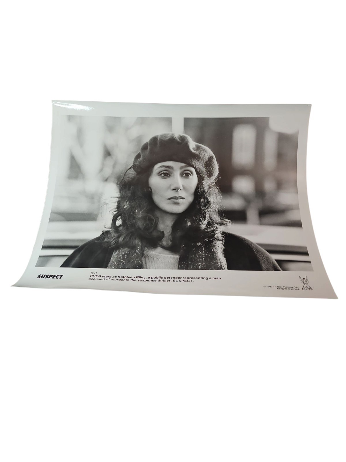 🔥1987 Press Photo Singer Actress Superstar Cher in Suspect 1980s Movie🔥