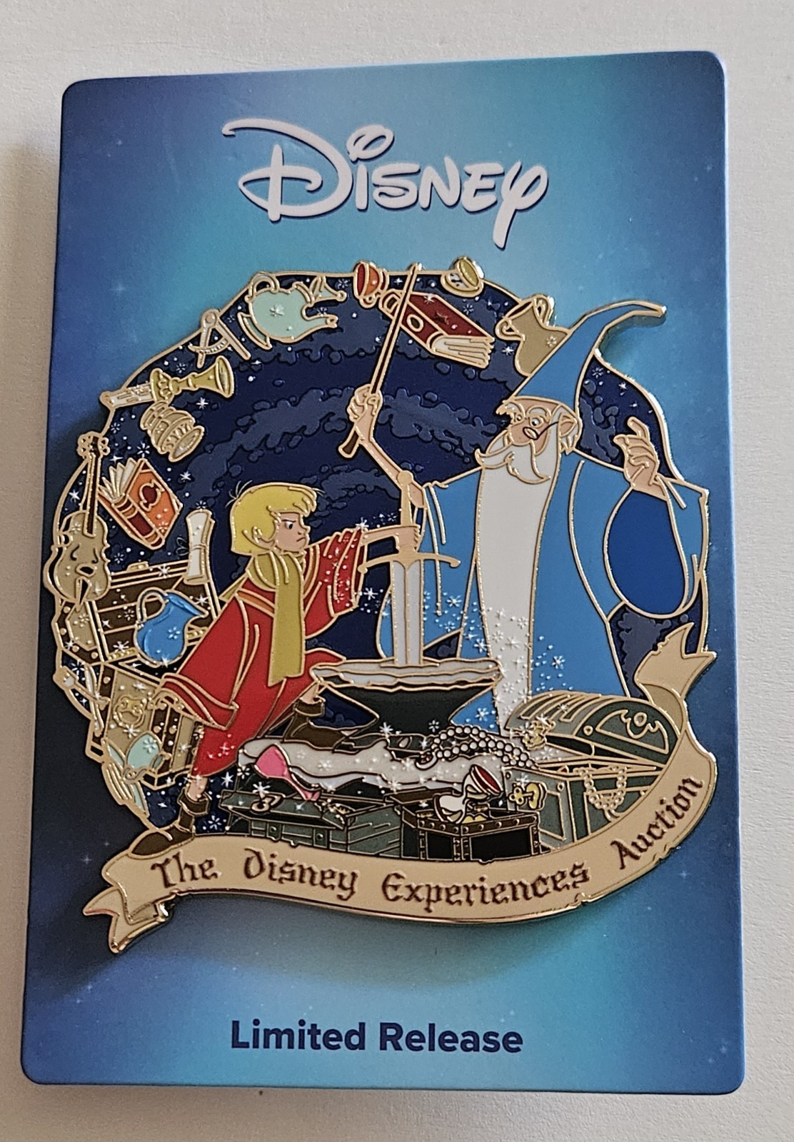 Disney D23 Expo Sword In The Stone Arthur Merlin Experiences Auction LR Pin
