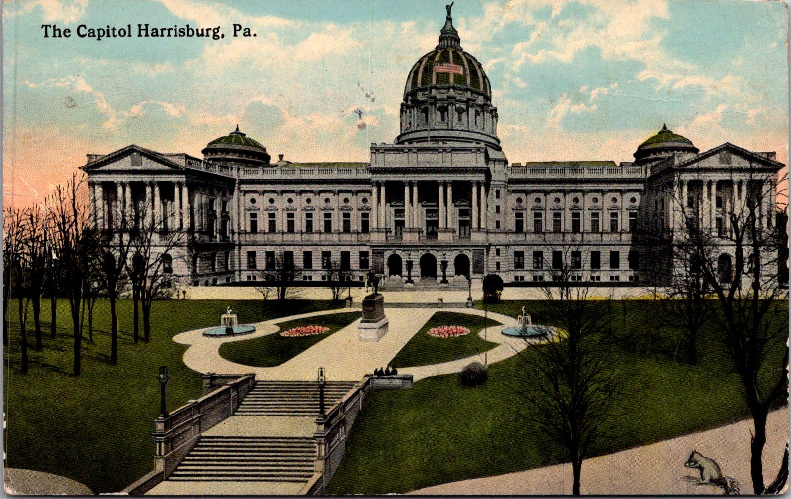 The Capitol Harrisburg PA 1915 Vintage Postcard 5P19-1