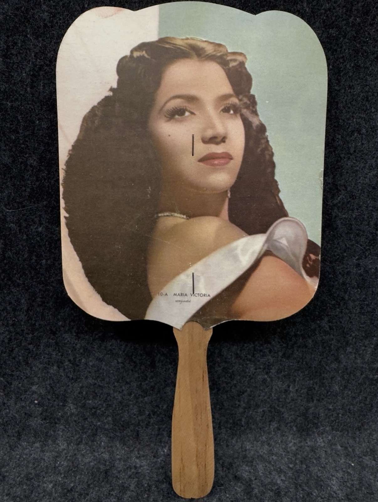 Rare c1950s VALVOLINE Red Flame Maria Victoria Mexican Film Music Star Fan Promo
