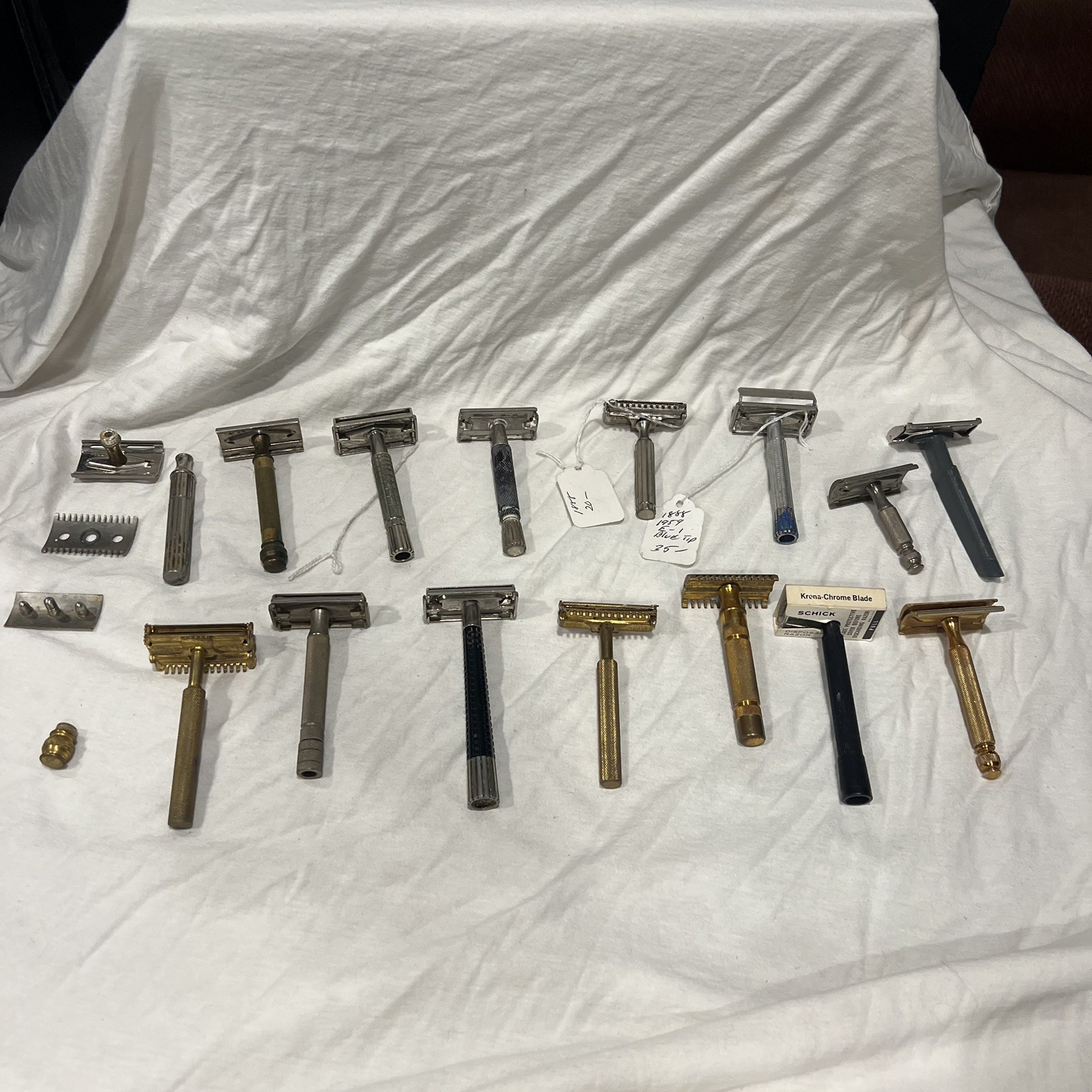 Bulk Lot Of 14 Vintage Razors Gillette Gem Ever-Ready Shick resellers safety 