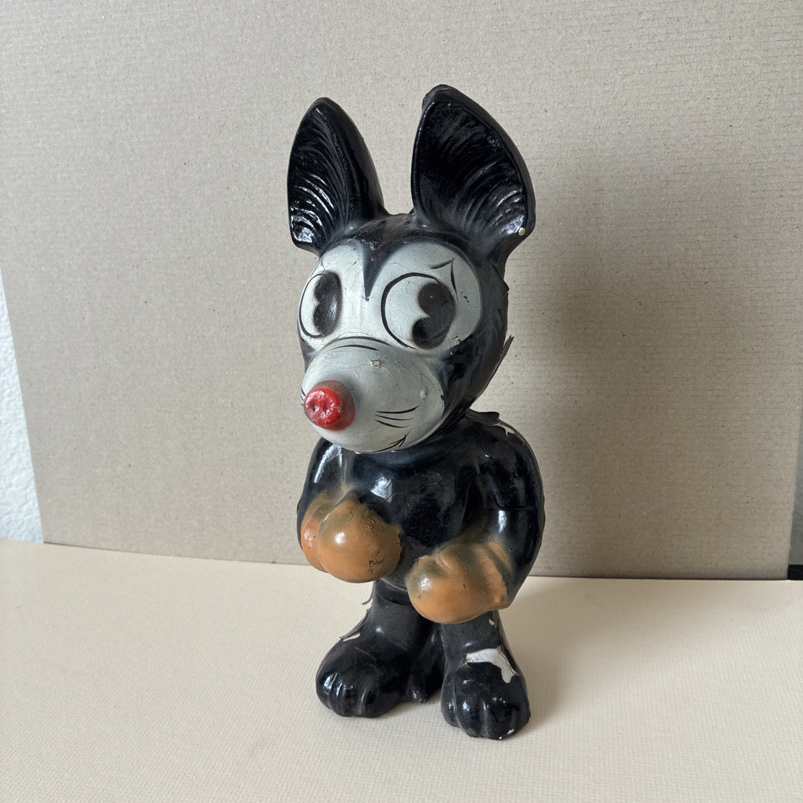 Vintage Carnival Prize Chalkware Mickey Mouse Boxer 10.5\ Vintage Carnival Prize Chalkware Mickey Mouse Boxer 10.5\