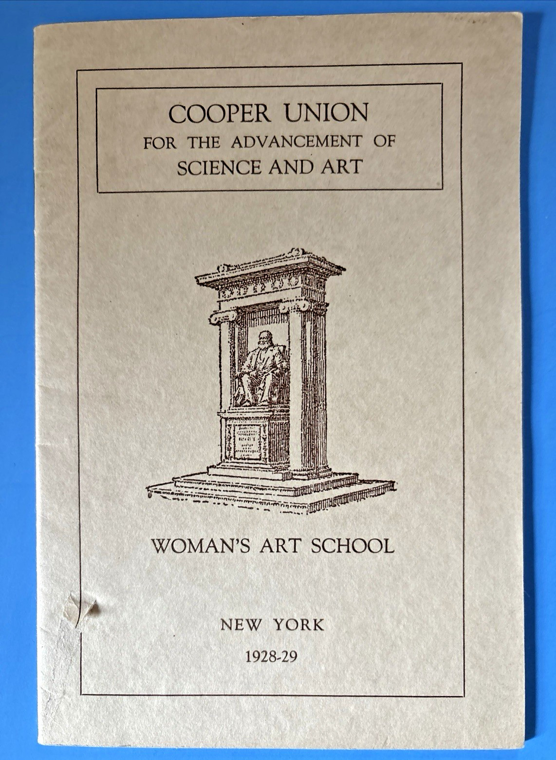 WOMEN\'S ART SCHOOL 1928 COOPER UNION for the Advancement of Science and Art RARE