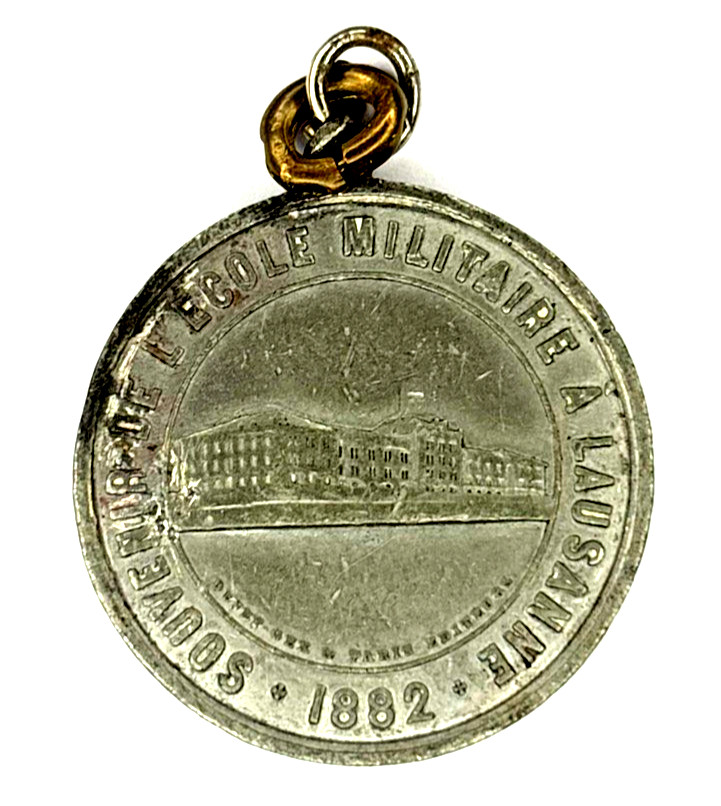 Antique Swiss Medal Lausanne 1882 Military Historical Commemorative Medal