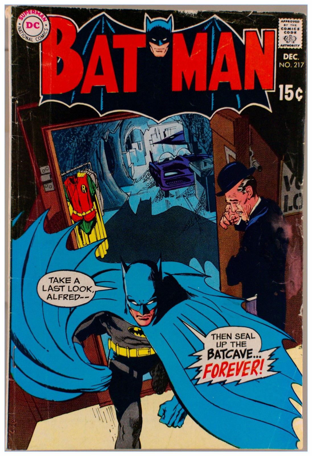 Batman #217 1969 DC Comics VG Comic Book Neal Adams Cover