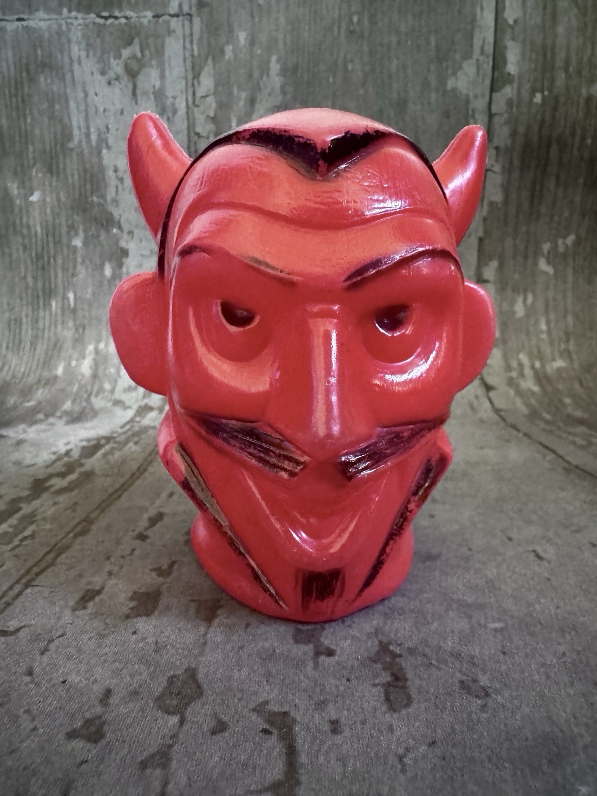 Vintage 1960's Halloween Devil Blow Mold Head 4.5