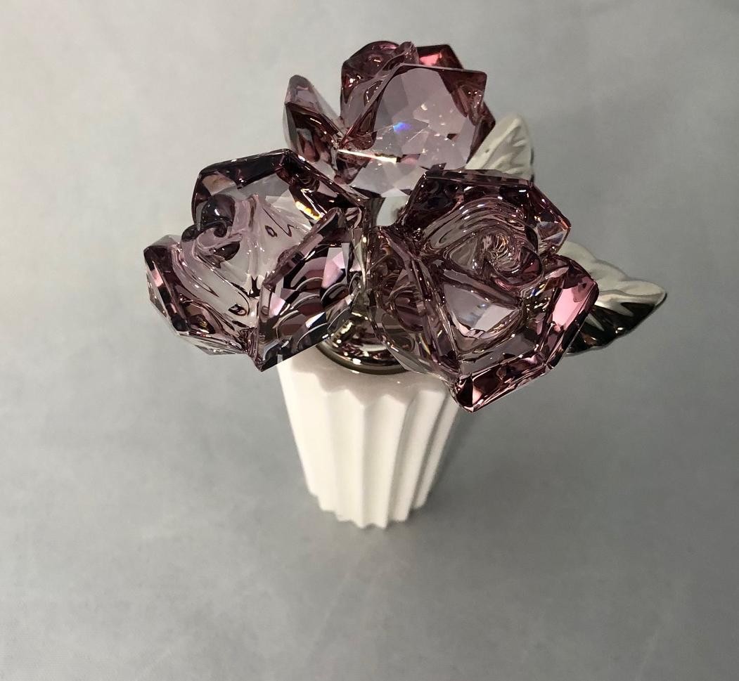 SWAROVSKI ANTIQUE PINK ROSE BOUQUET, #5045565, 2014, RETIRED, RARE, NEW IN BOX