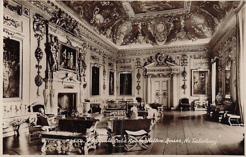 Postcard England: RPPC Double Cube Room, Wilton House, Near Salisbury 1959