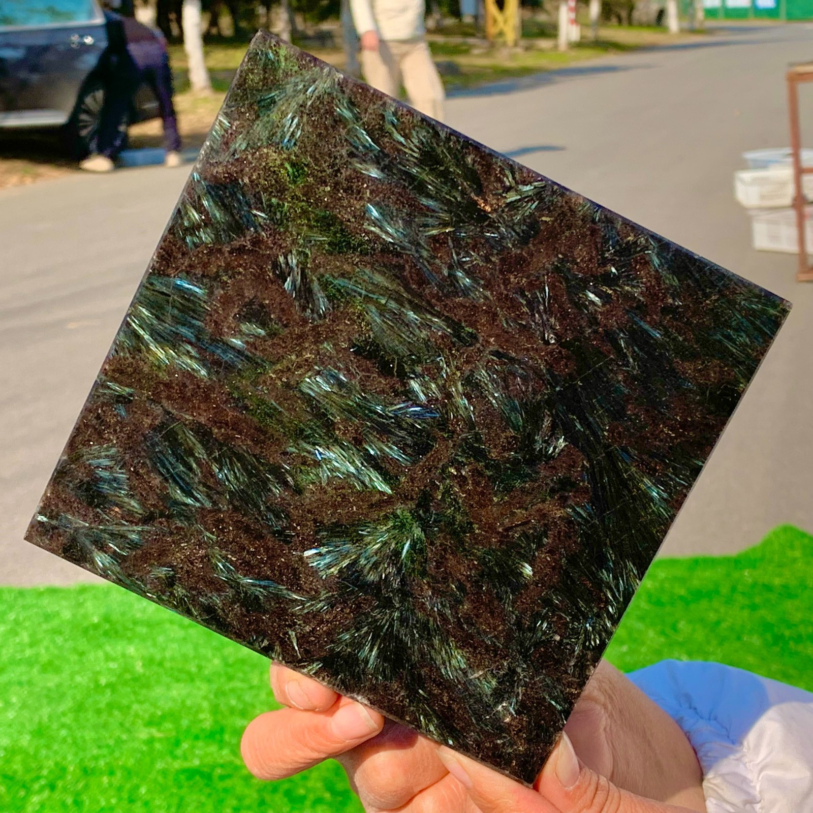 1.55LB Natural beautiful Fireworks stone Crystal Rough specimens cure A251