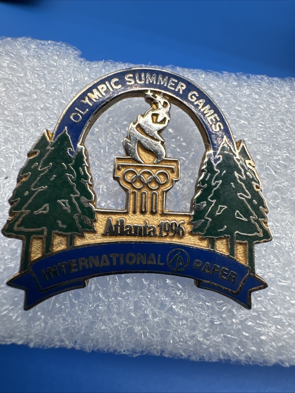 Vintage 1996 Atlanta Olympic Games International Paper Lapel Pin Aminco