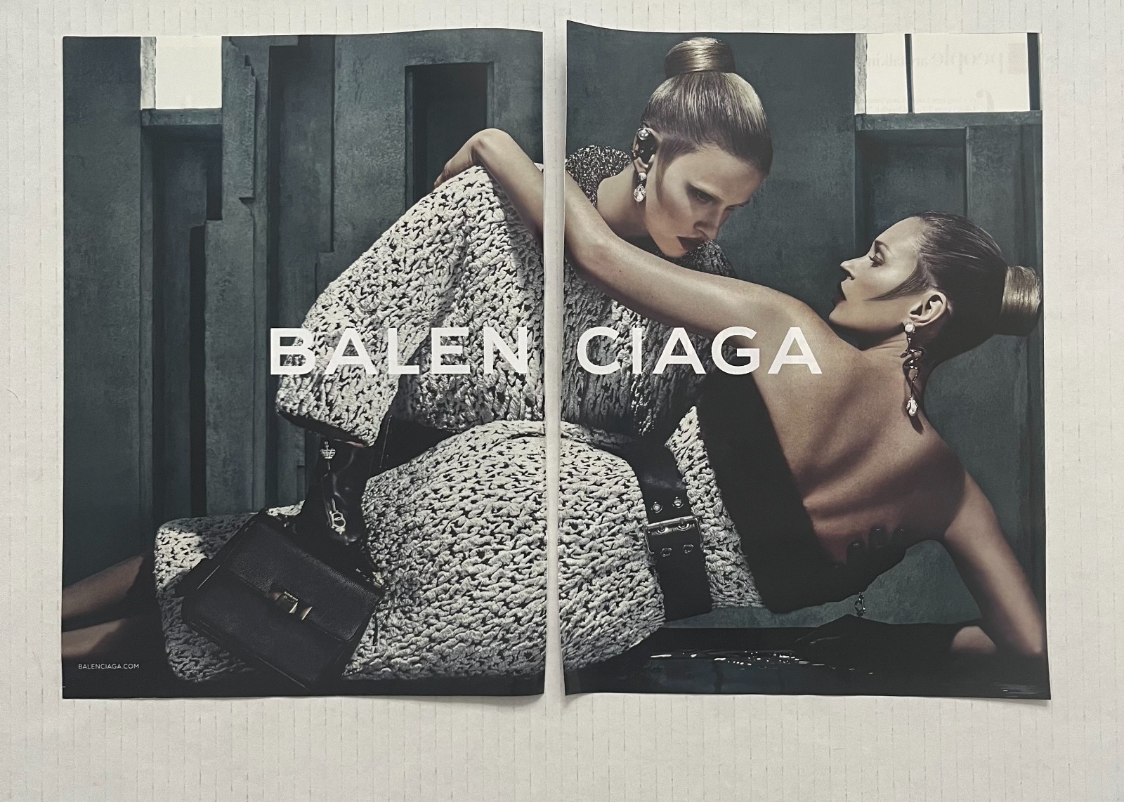 2015 Vtg Balenciaga Beauty Women's Fashion Handbag Magazine Ad - 