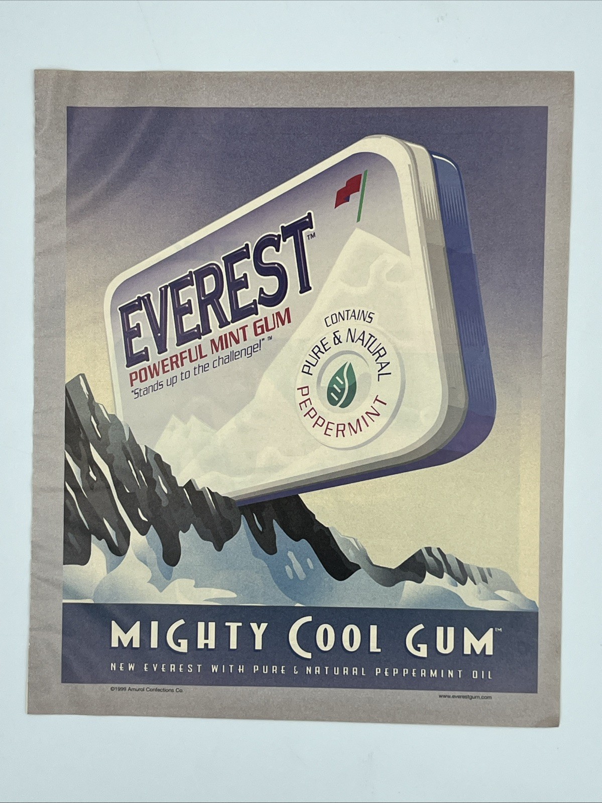 1999 Magazine Print Ad Advertisement Everest Mint Gum TDK CD-R Media Music Y2K