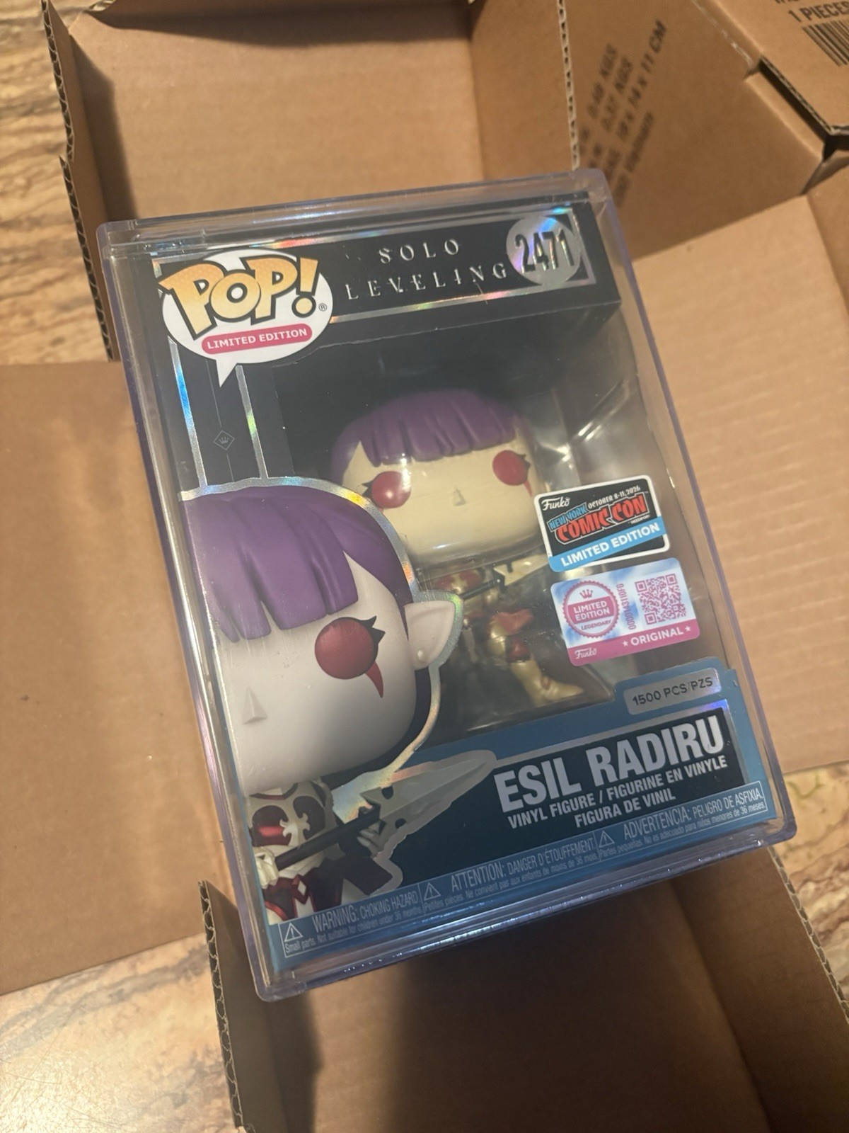 NYCC 2026 Exclusive Funko Pop UNMASKED ESIL Solo Leveling LE 1500 In Hand