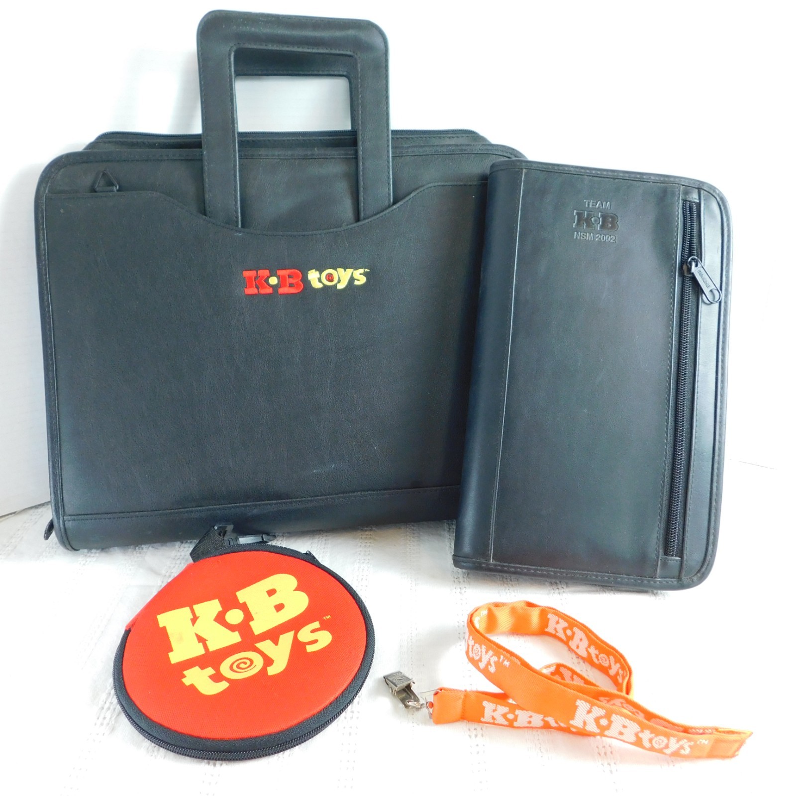 Vintage KB Toys Memorabilia Lot Gemline Binder Case Lanyard CD Holders Rare Good