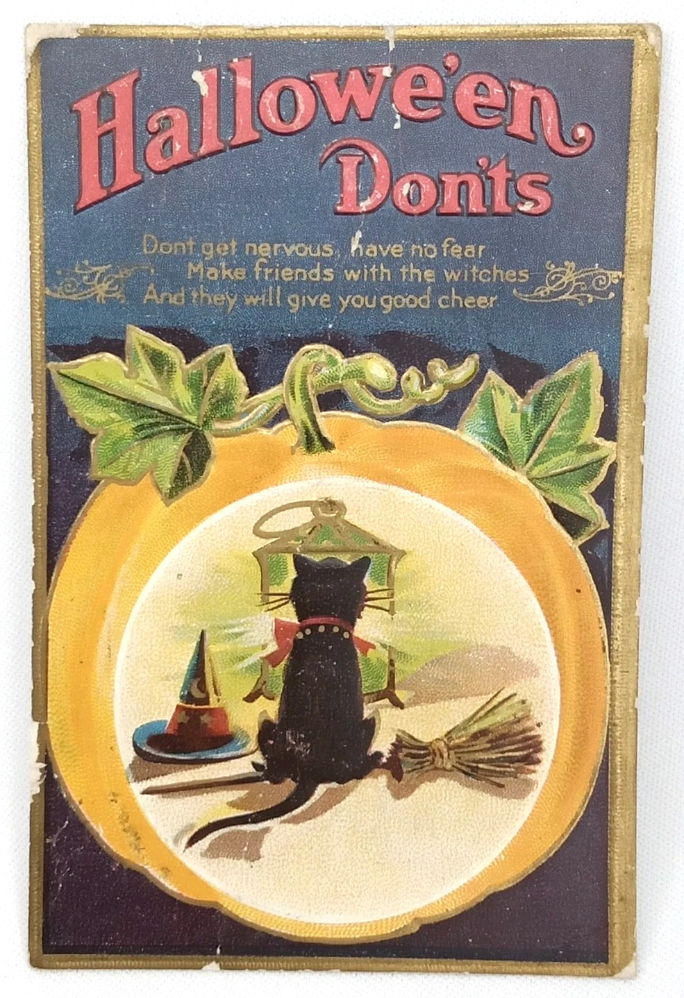 Antique 1910s Halloween Postcard M L Jackson Hallowe'en Don'ts Made In Germany