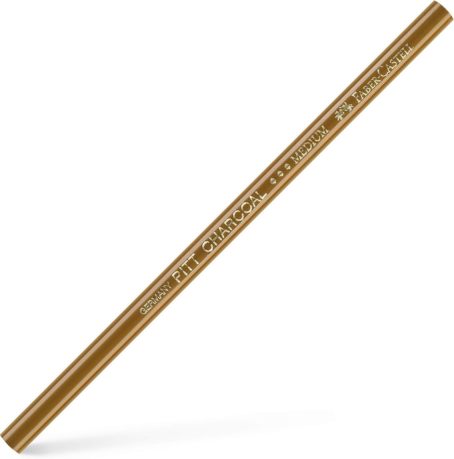 Faber-Castell PITT Charcoal Single Pencil Wax Free, Oil Free, Medium SET OF 3