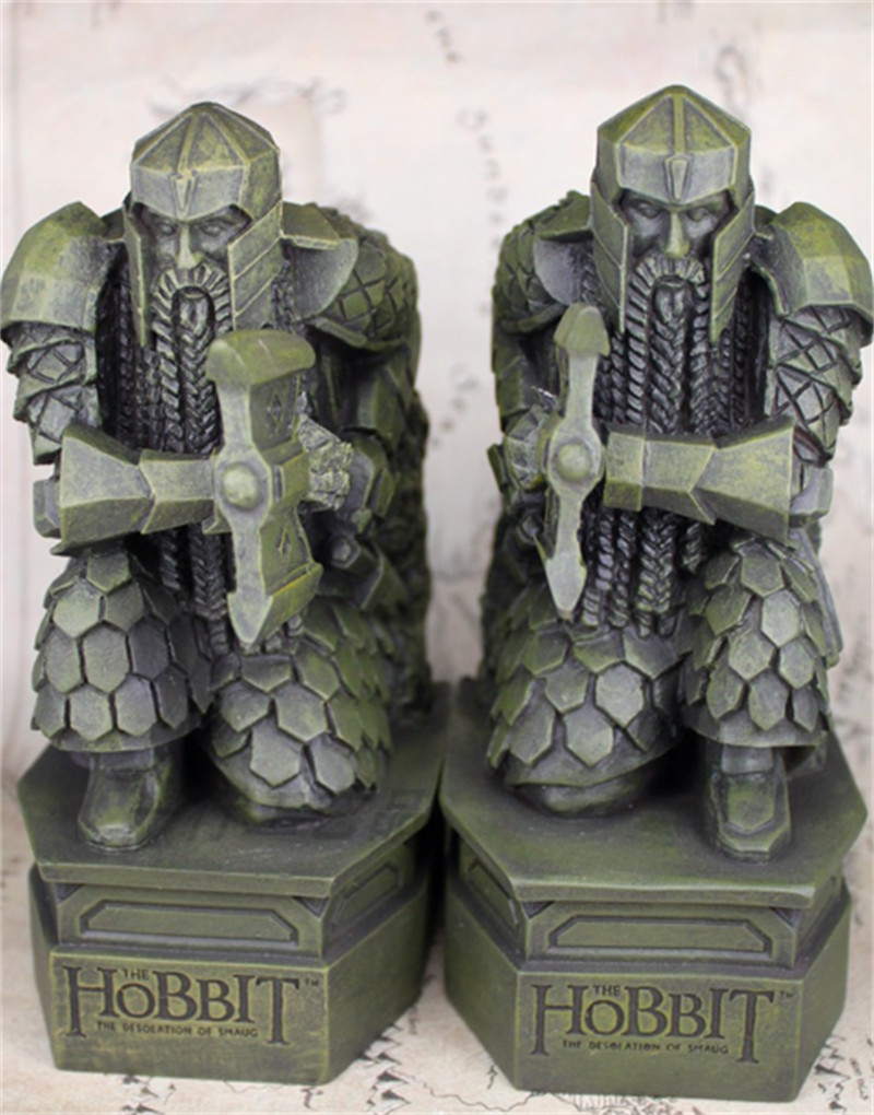 The Lonely Mountain Smaug Bookends Hobbit Lord of The Rings Dwarf Axe Version