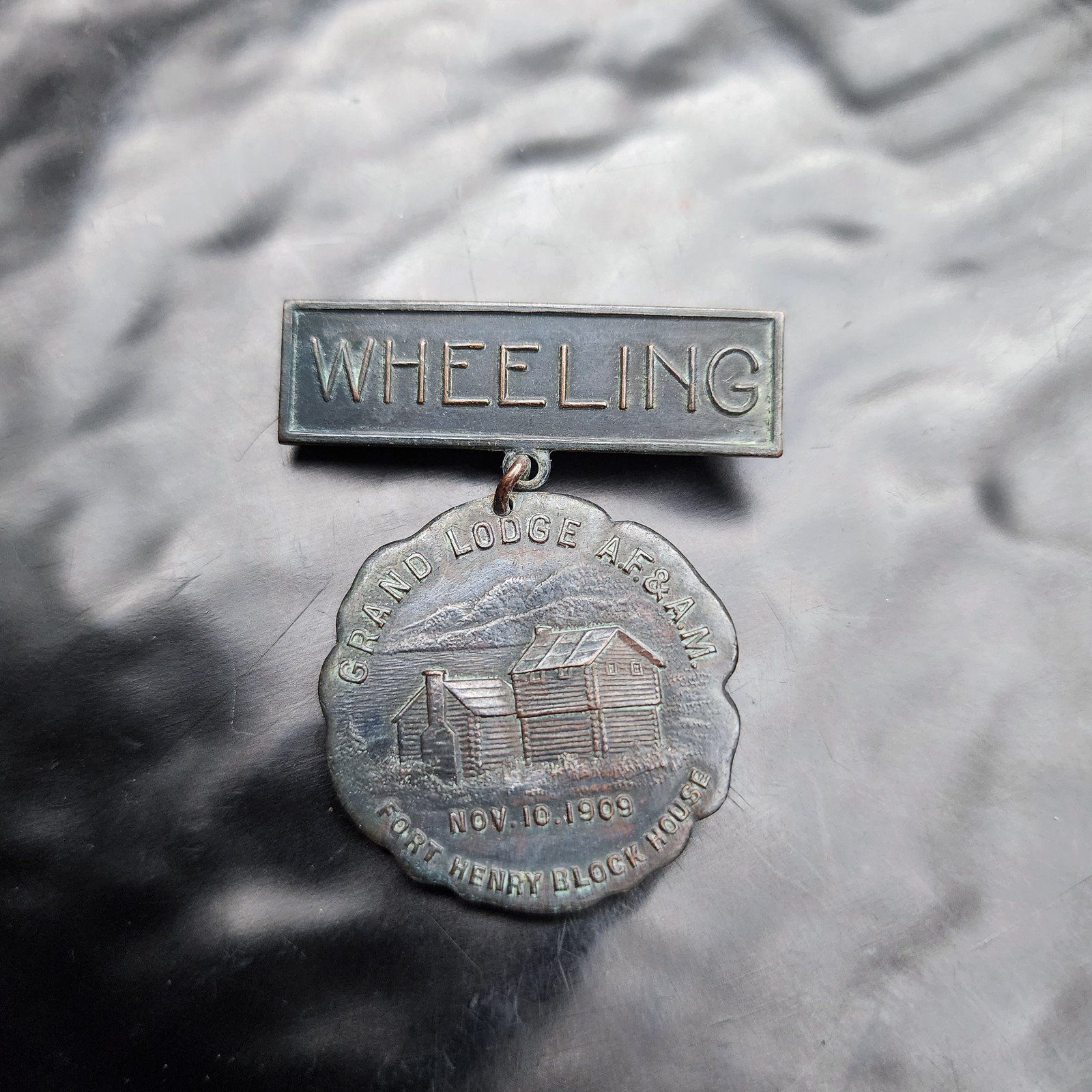WHEELING WVA Vintage 1909 Mason's Grand Lodge AF & AM Fort Henry Medal 🏅