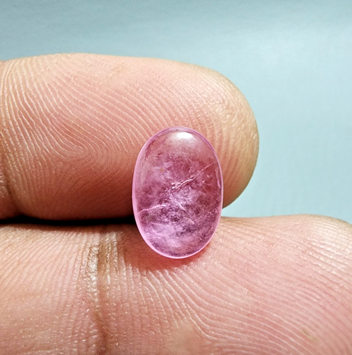 3.35 Ct Unique A+ Pink Ruby Heated Gemstone Cabochon Oval Shape Jewelry For Ring