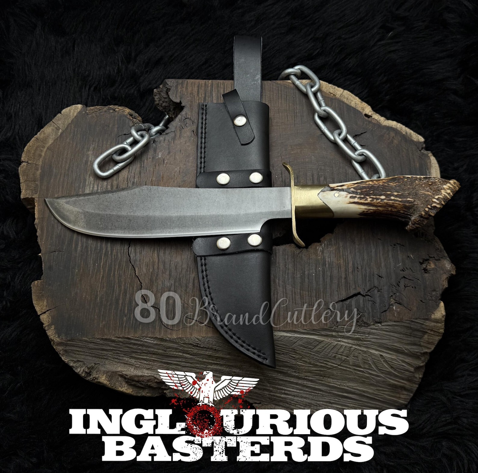 Handmade Inglourious Basterds Aged Replica Bowie Knife Aldo Raine Knife