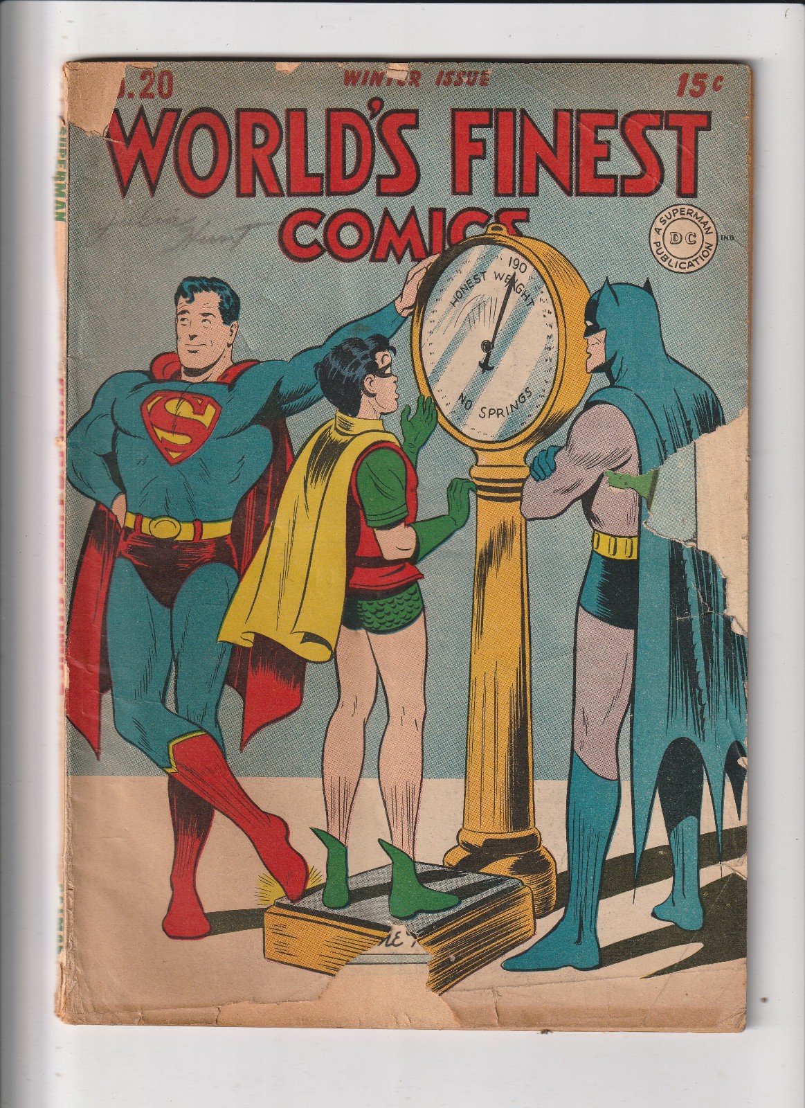 WORLD\'S FINEST COMICS #20 (DC Comics, 1945) G ~ SUPERMAN ~ BATMAN & ROBIN