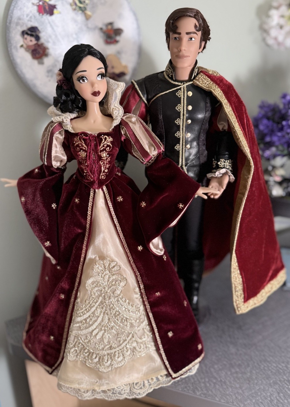 17” Disney Store Snow White And Prince Dolls Platinum Limited Edition Of 650 OOB