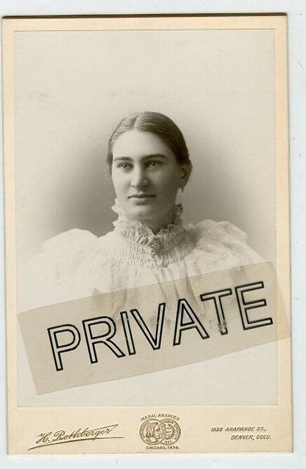 Nice Cabinet Photo-Denver, Colorado-Rothberger Studio-Young Lady, REISS Family