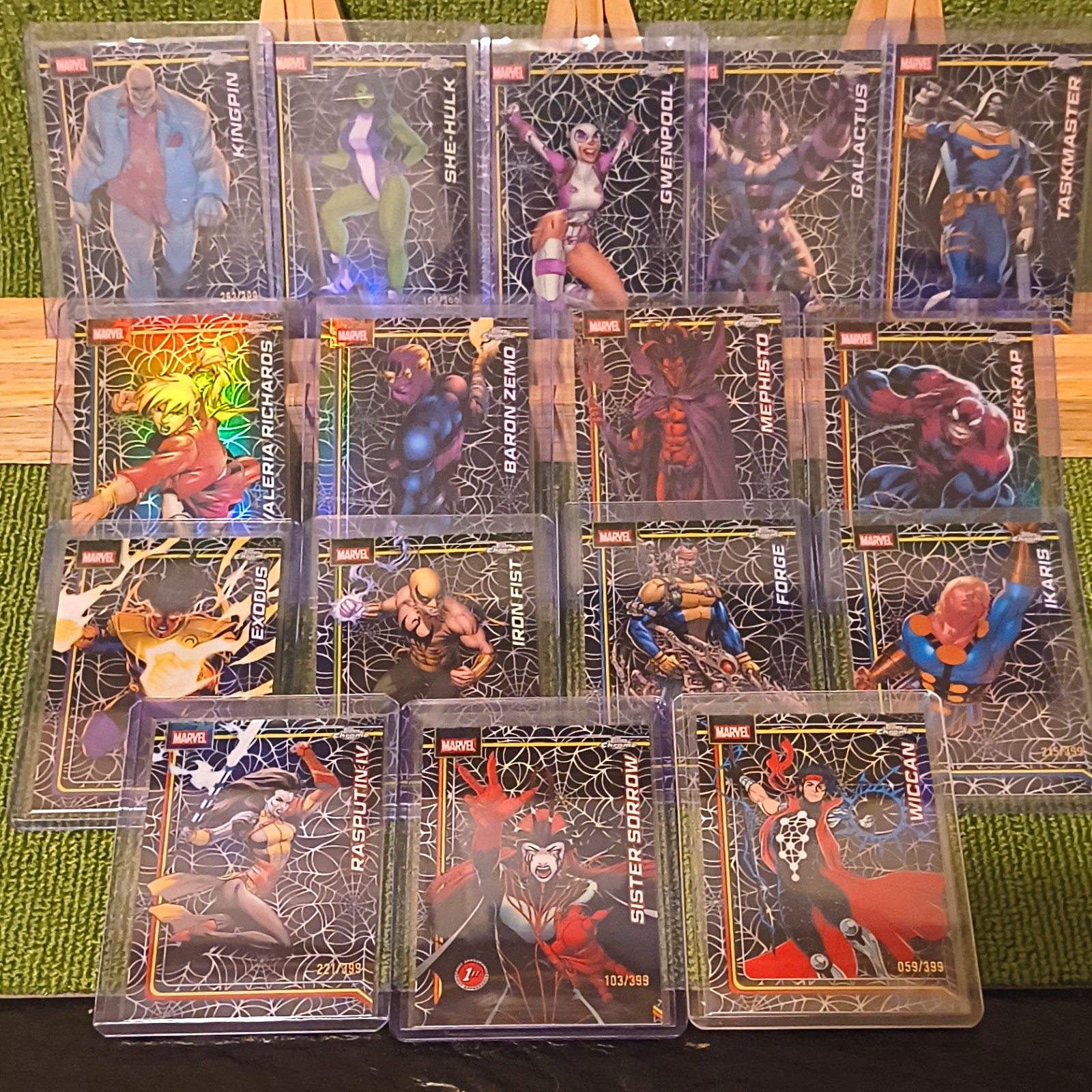 2026 Topps Chrome Marvel 16-Card Spiderweb /399 Lot She-Hulk Gwenpool Galactus