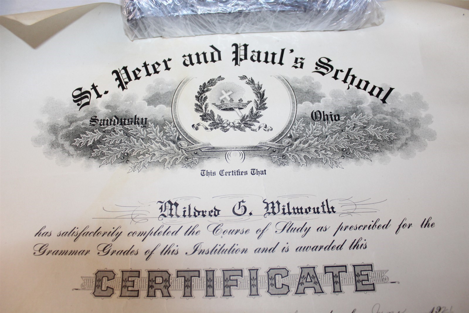  Study Course St Peter & Paul\'s School 1921 Grammar School Certificate Antique