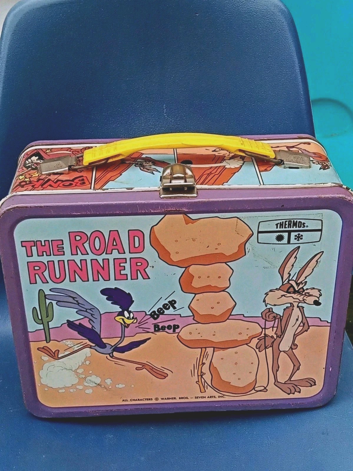 Vintage The Road Runner Metal Lunchbox 1970,S