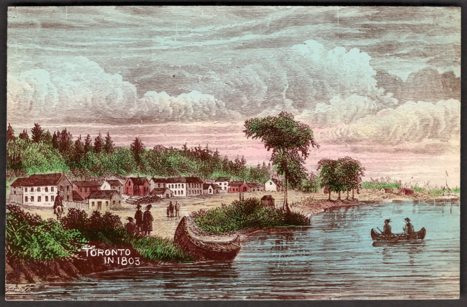 TORONTO Ontario Postcard 1910s Historic View Canoeing