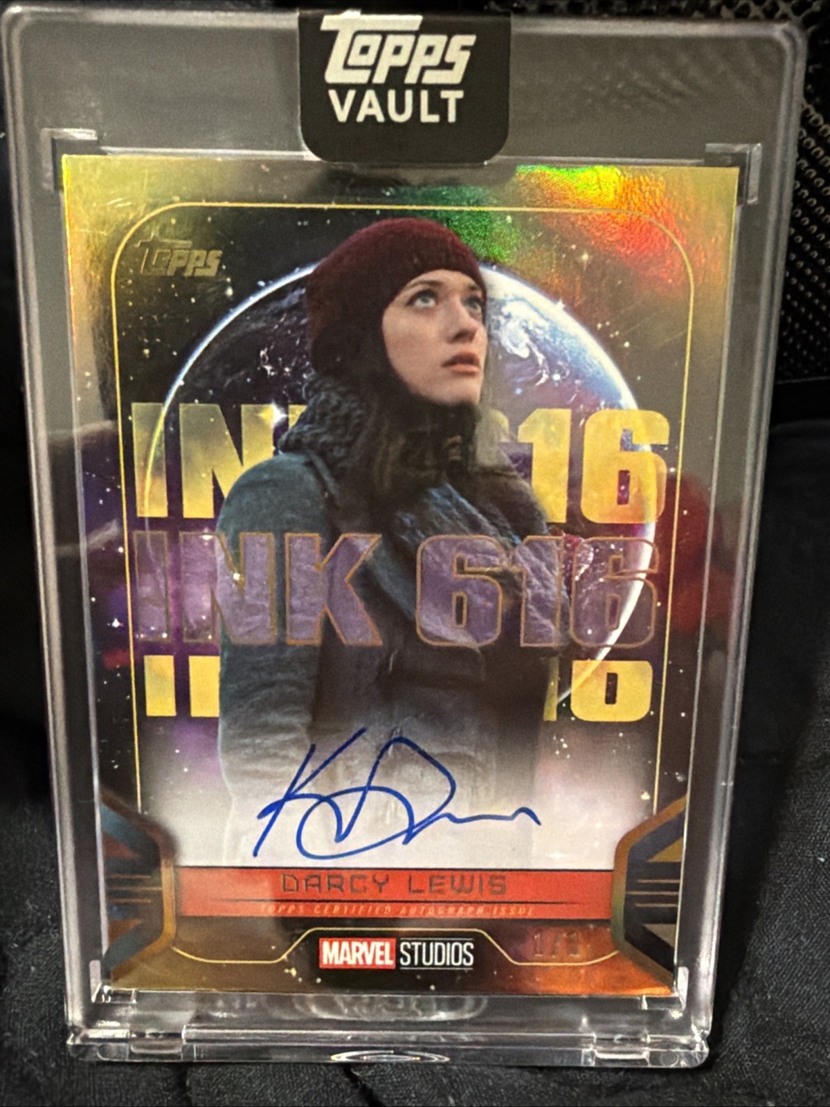 Darcy Lewis Kat Dennings 2026 Topps Vault Marvel Studios AUTO /1 SSP Thor 1/1