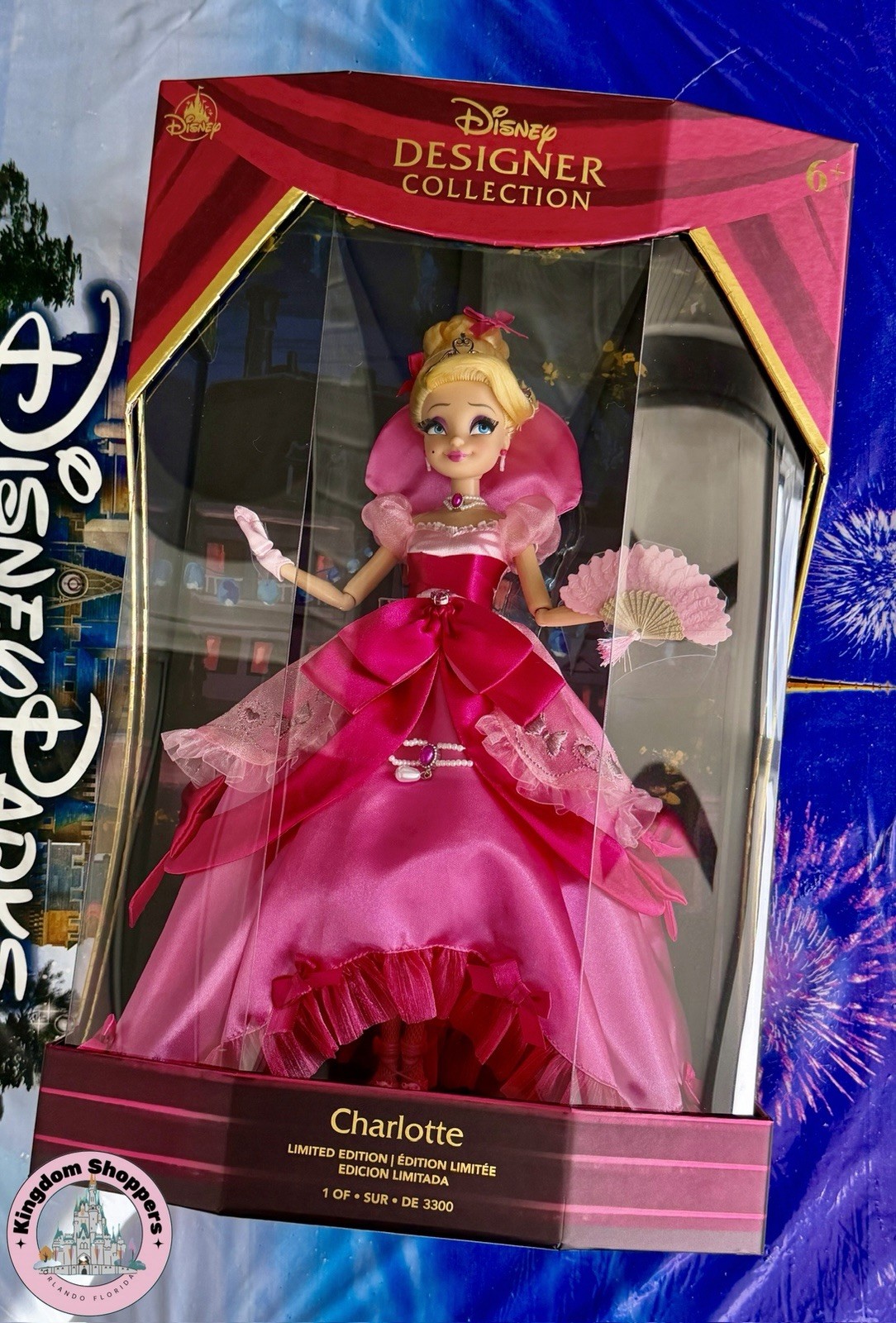 2026 Disney Designer Collection Princess & The Frog Charlotte Doll LE 3000 New