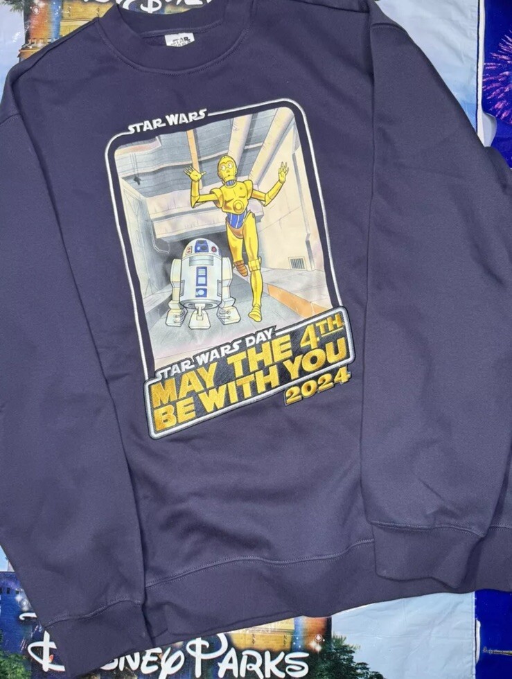 Disney 2024 Star Wars May The 4th Be With You Pullover Sweatshirt (L) Large NEW