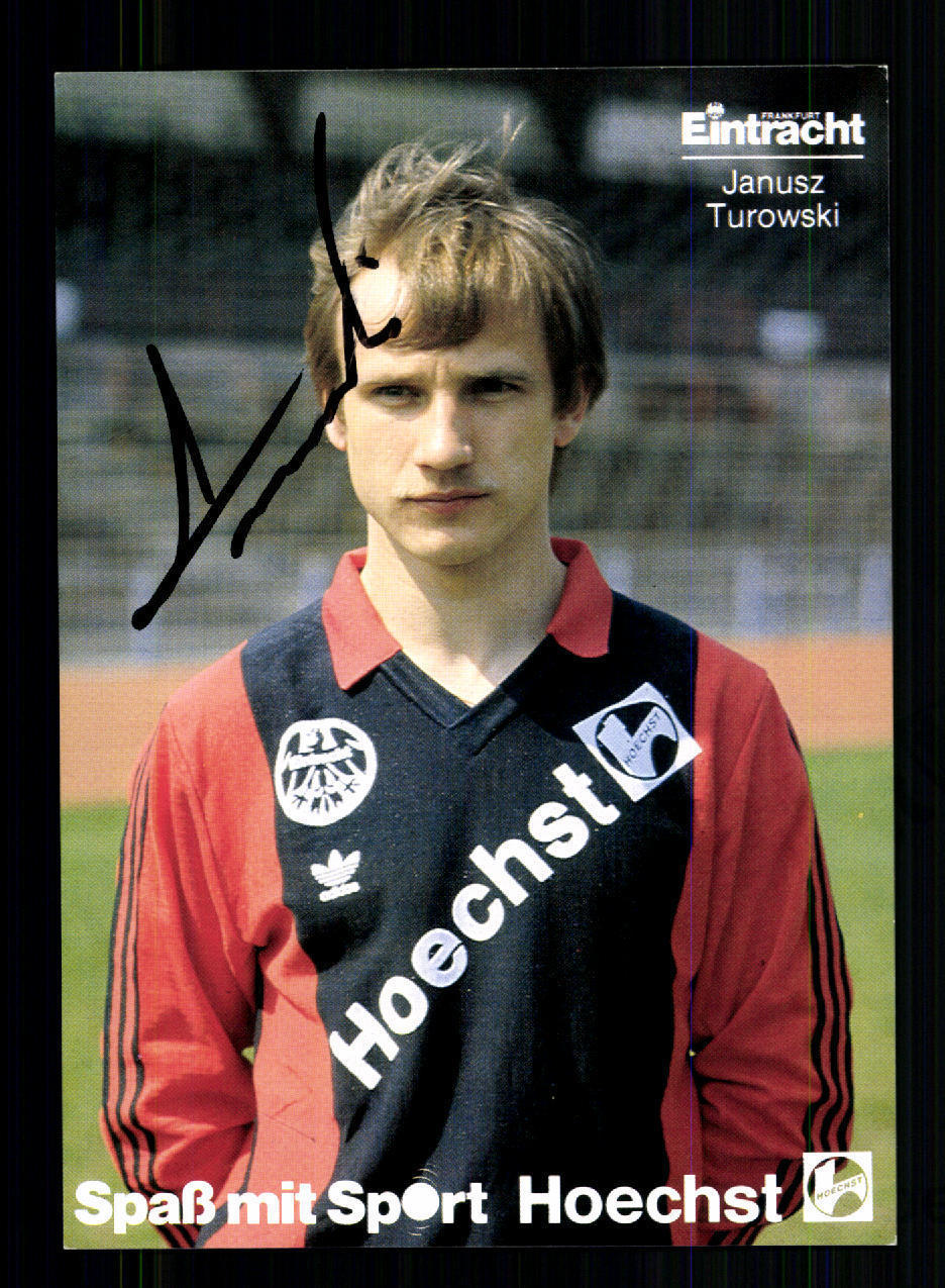 Janusz Turowski Autograph Card Eintracht Frankfurt 1986-87 Original Signed