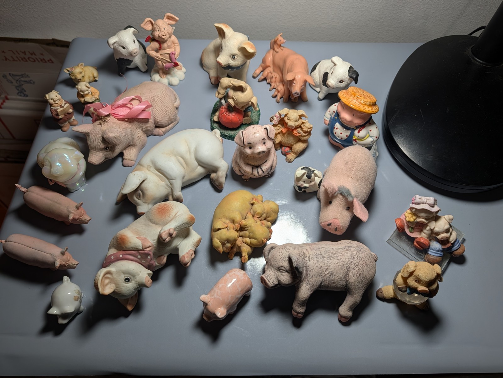 Vintage Pig Figurine Lot United Design The Herd Ceramic Resin Collectibles ~20