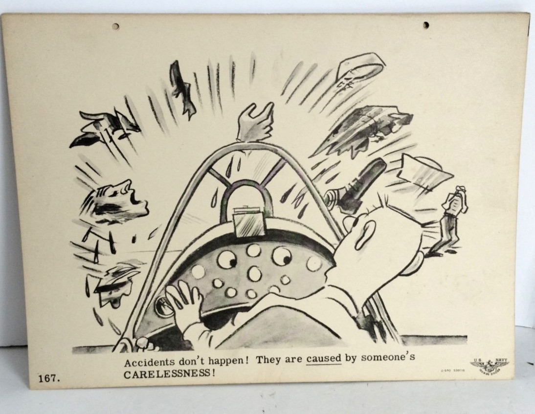 WWII US Navy Flight Training Division Office Dilbert Spoiler Cartoon No. 167