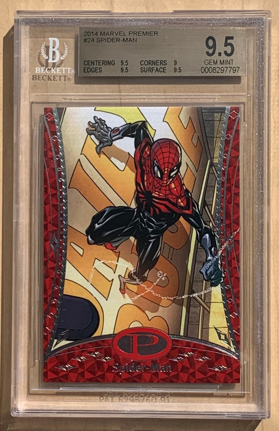 2014 Marvel Premier #24 💎 SPIDER-MAN 💎 165/199 💎 BGS 9.5 💎 POP 1 (NONE ^) 💎