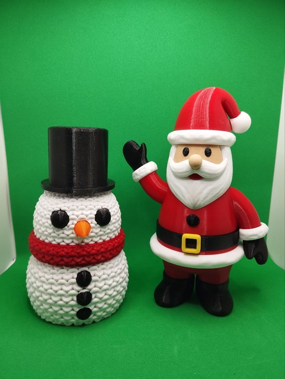 Santa Claus/Snowman 2-in-1 Figurine New Year\'s Special/ 6,2 in. 3d print