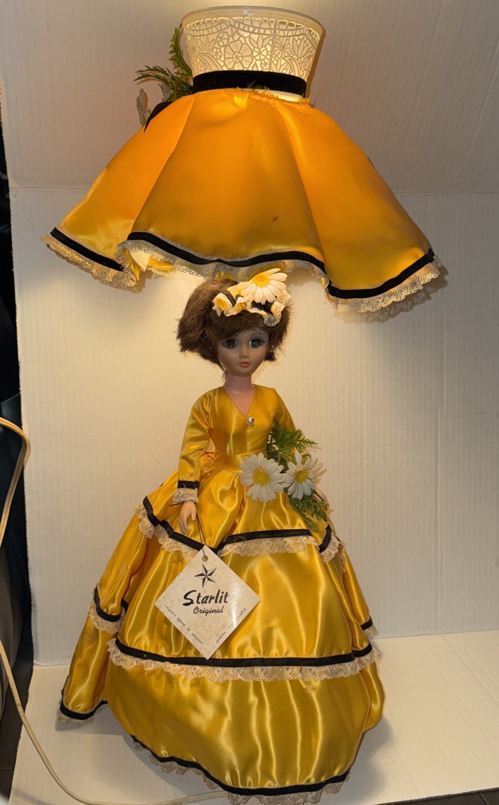 Vintage Doll Lamp By Starlit VTG Ceramic Doll Works 25X10
