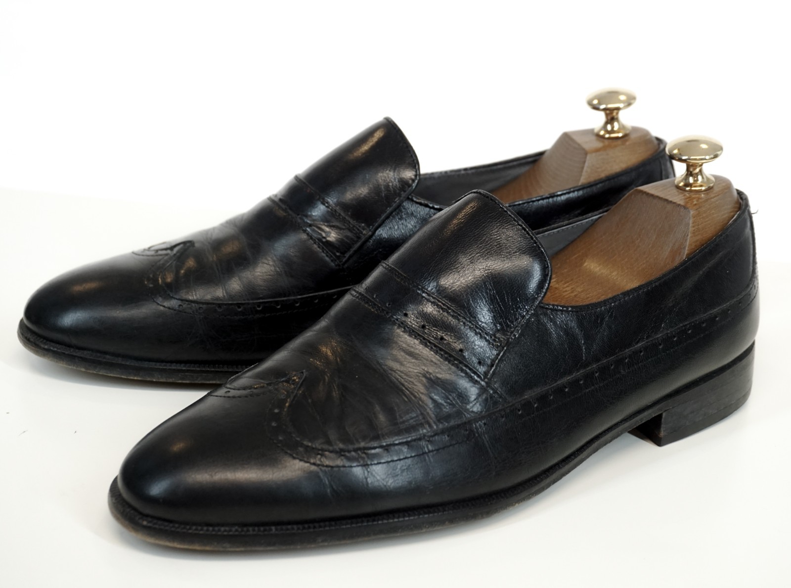 Bally Black Leather Penny Loafers Men\'s US 9.5 UK 8.5 EU 42