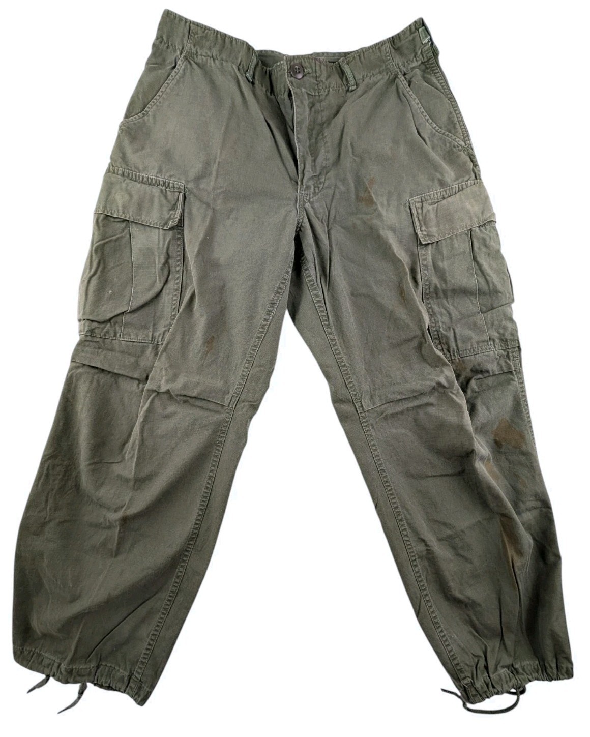 Vintage US Army OG-107 Ripstop Tropical Cargo Pants Medium Short Sgt Robert L...