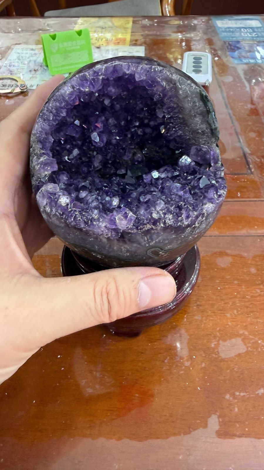 2.49LB Natural amethyst Quartz mineral cluster Start smiling energy Decor