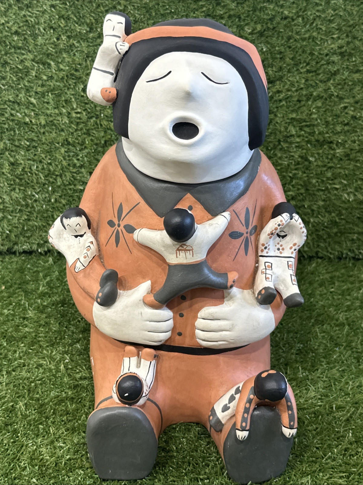 Vintage Cochiti Storyteller Southwestern Native American Pottery Cookie 13”