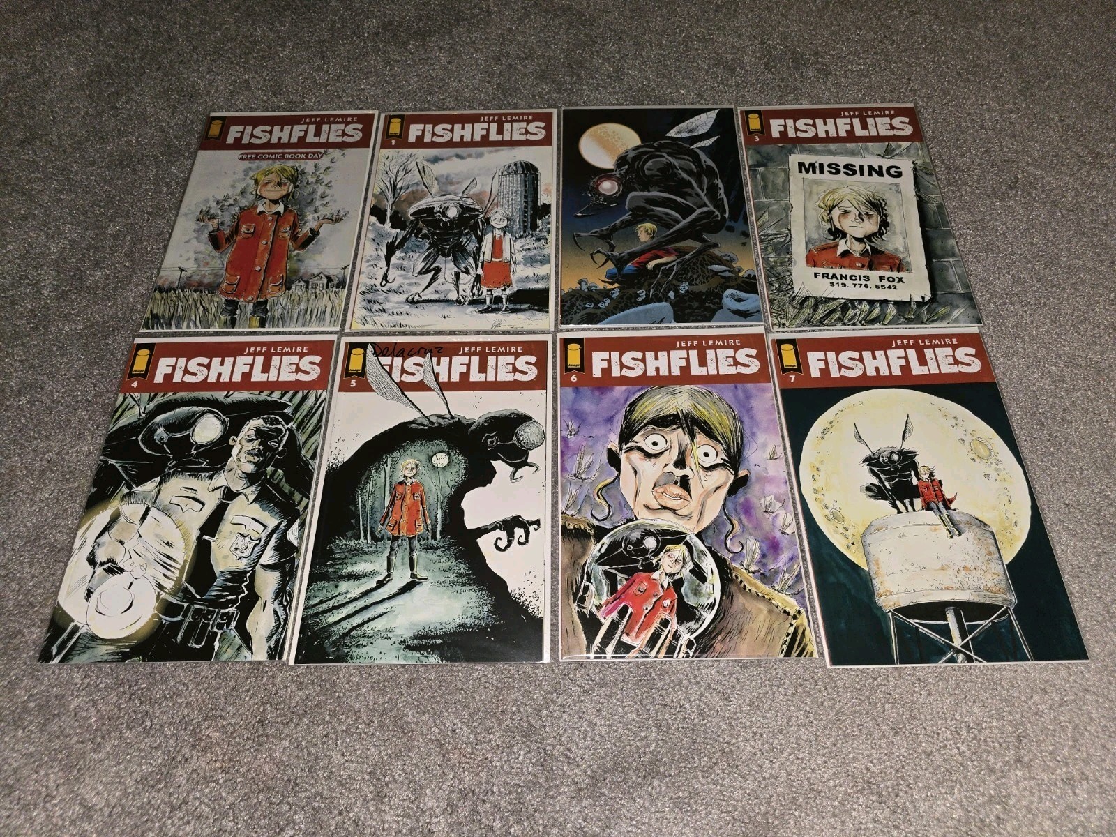 Fishflies #1–7 Complete Run + FCBD 2023 Bonus — Image Comics Horror — Lemire