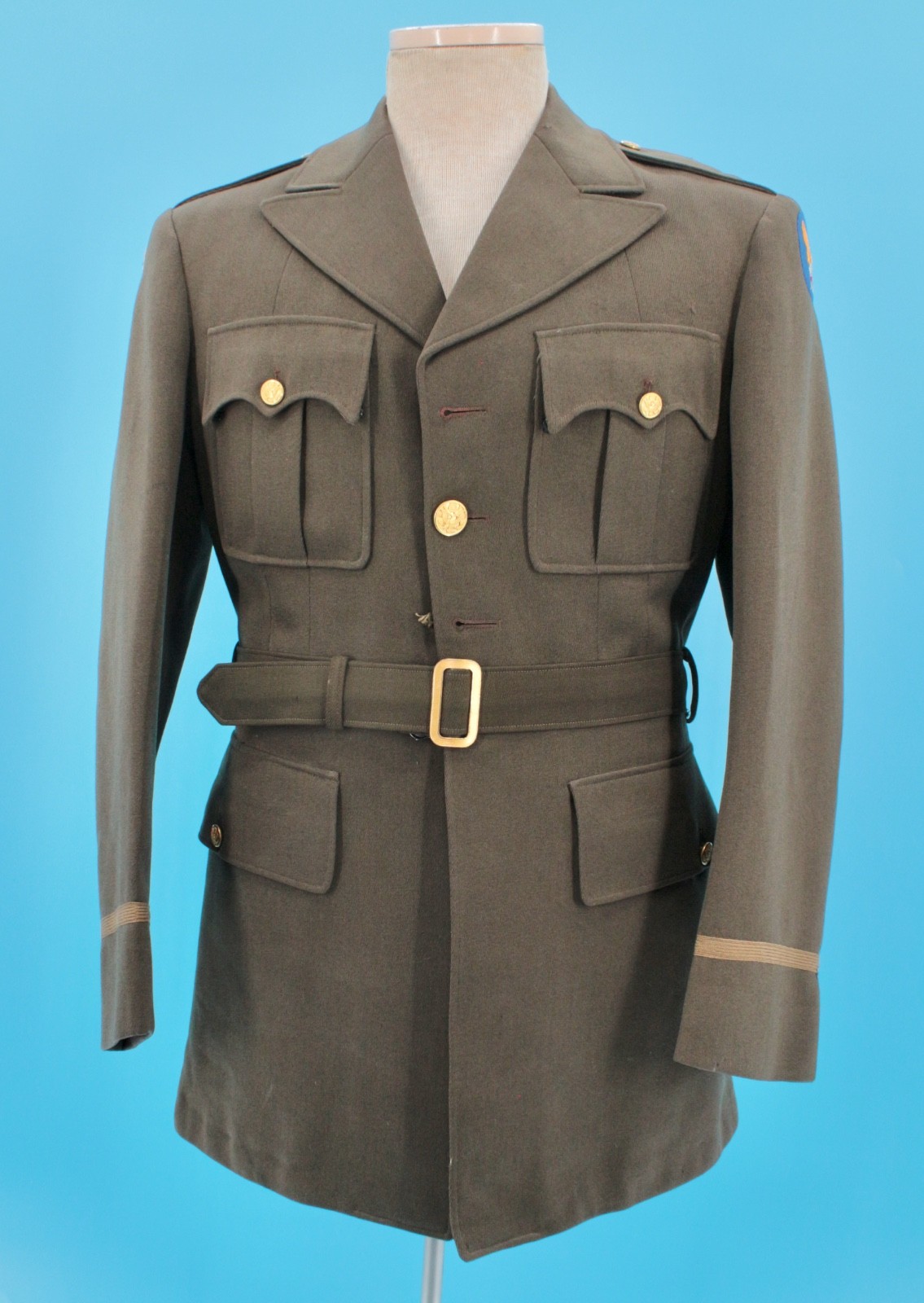 VTG 1940s WWII US Army 7th Air Force Officer\'s Uniform Jacket Sz S 40s WW2